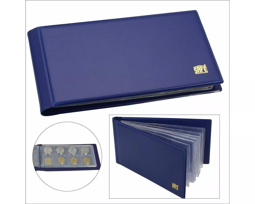 Münzen Taschenalbum Einband blau