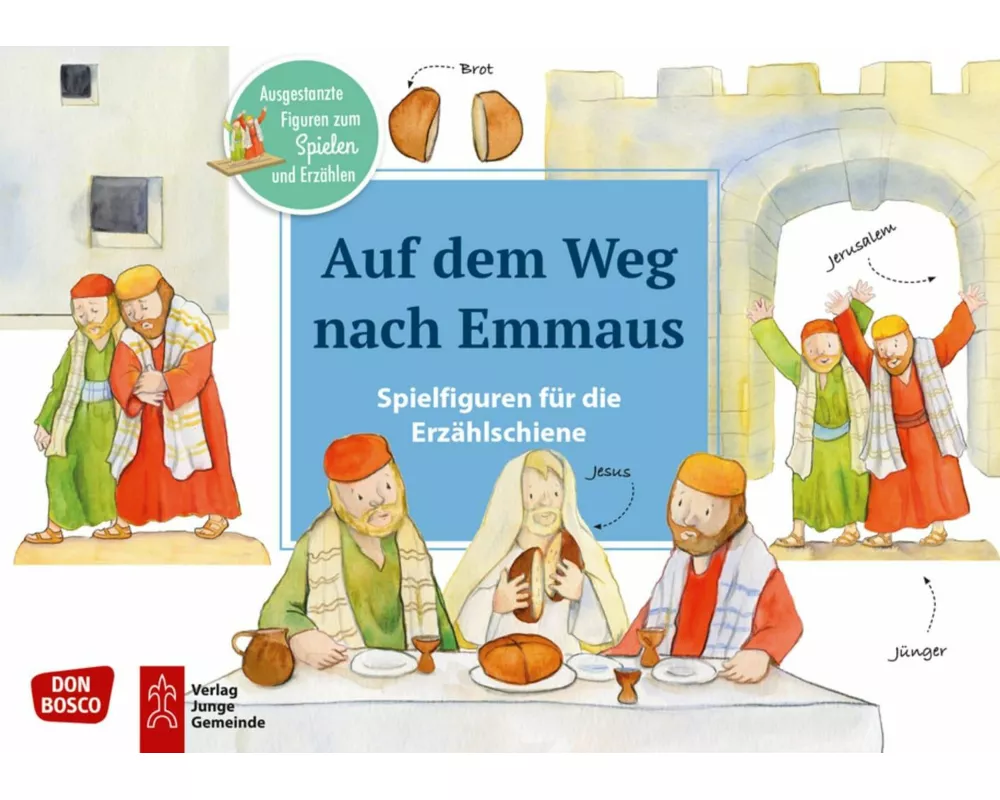 Auf dem Weg nach Emmaus. Erzählschienen-Figurenset