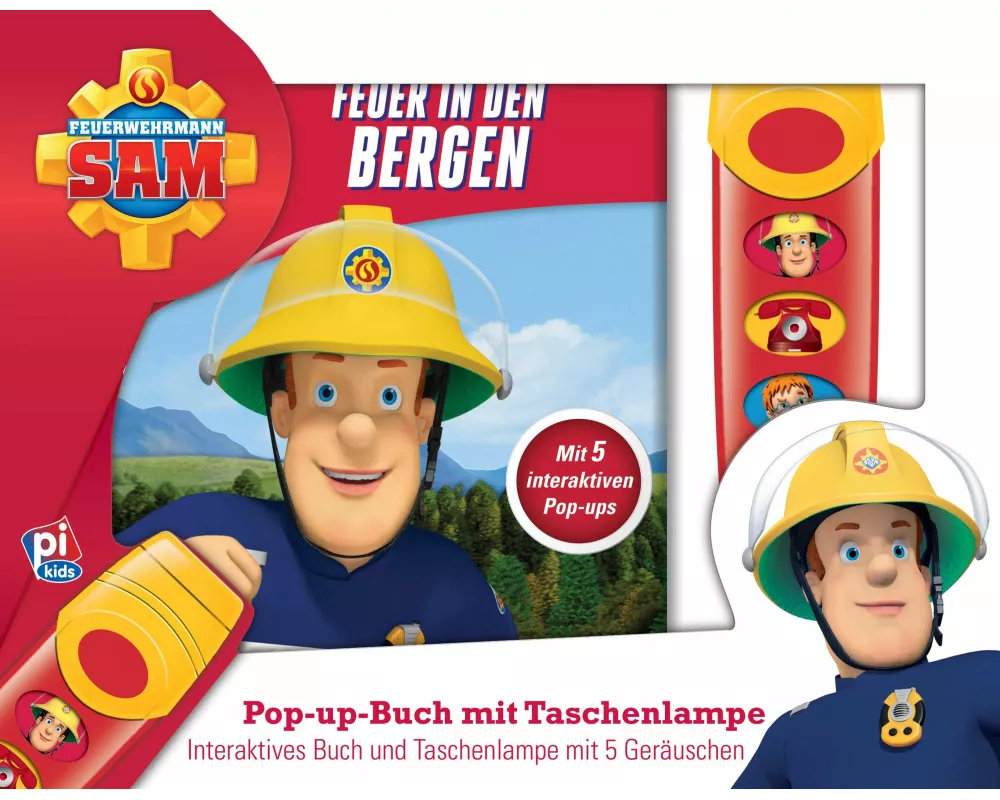 Feuerwehrmann Sam - Feuer in den Bergen - Pop-up-Buch mit Taschenlampe - 5 Geräusche