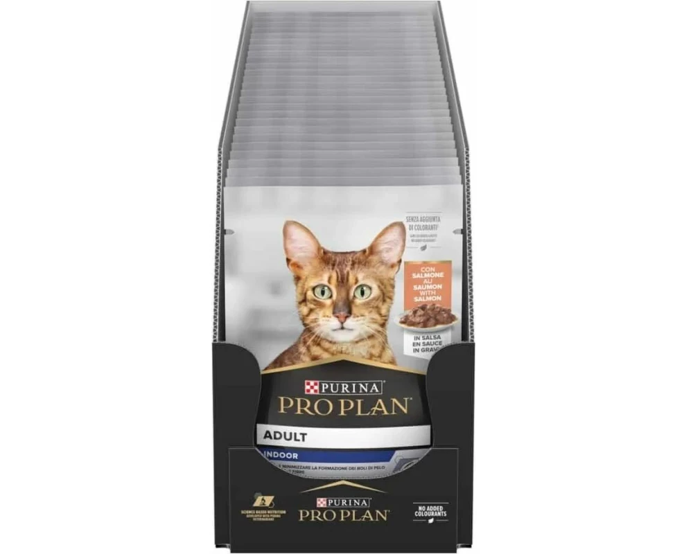 Purina Pro Plan Adult Indoor in Sauce mit Lachs 26 x 85 g
