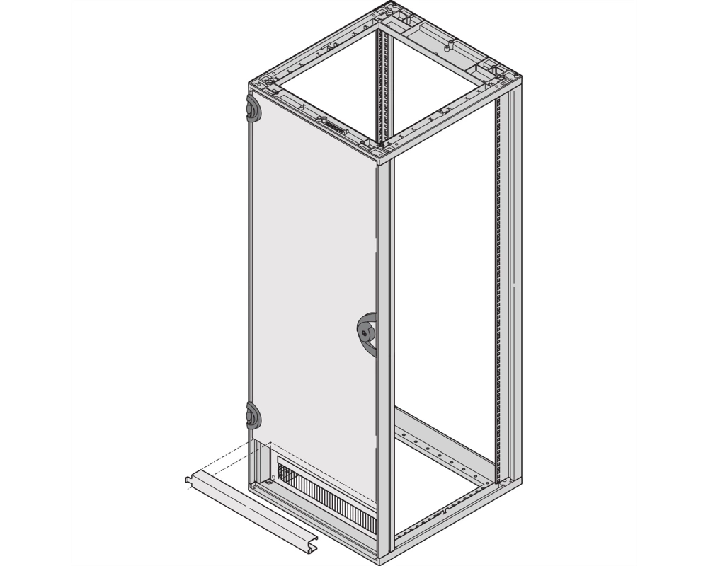 SCHROFF Türlagerwinkel für verkürzte Türen - TUERLAGERWINKEL 60MM 7021