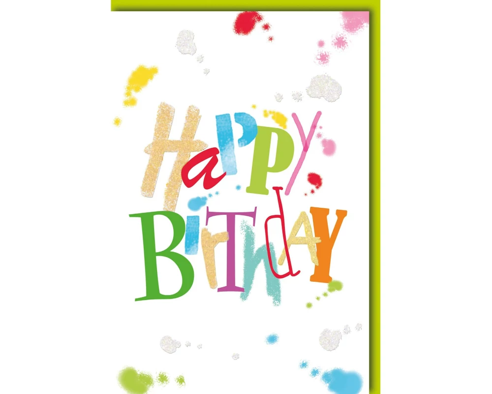 Braun + Company Geburtstagskarte Happy Birthday 11.5 x 17 cm