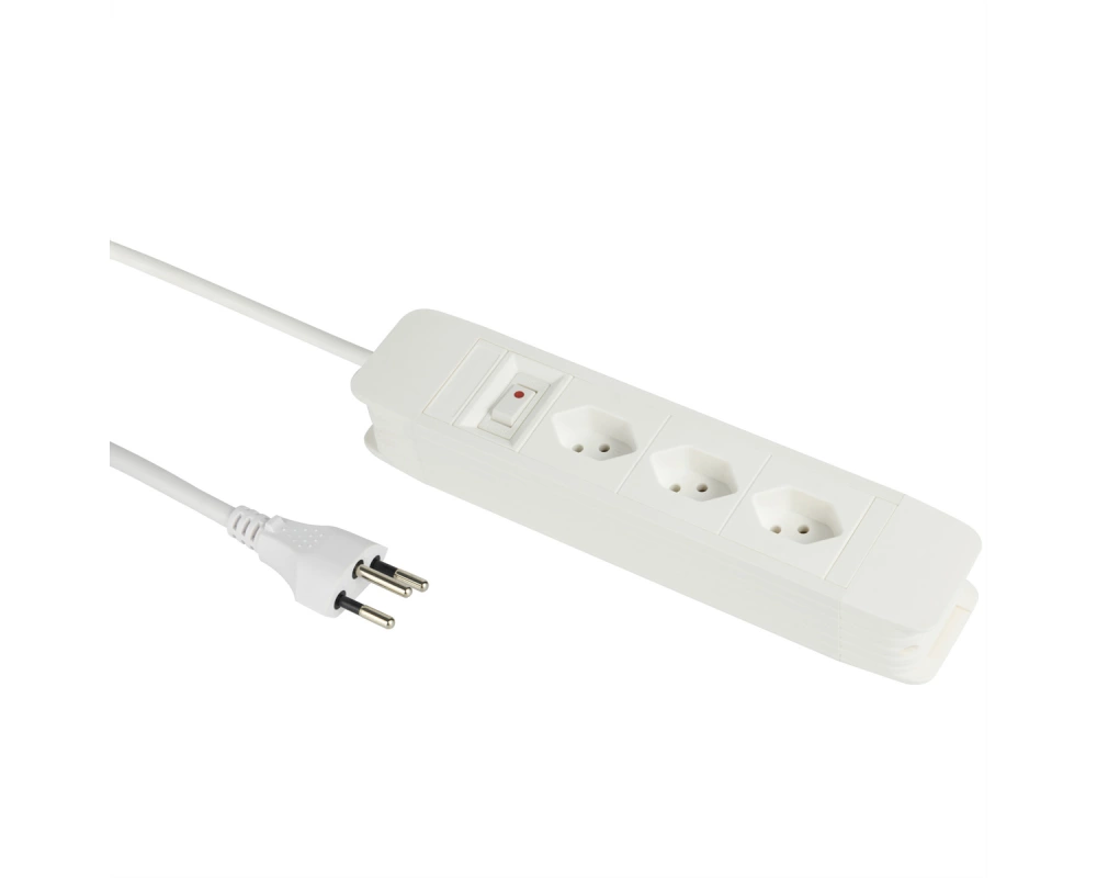 SCHOENENBERGER Steckdosenleiste PRINCIPIO 85.805.3.2WS 3xT13 horizontal, 2.0m weiss