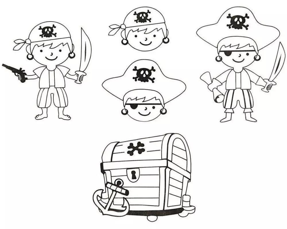 Creativ Company Schrumpffolie 10.5 x 14.5 cm Pirat, 4 Stück