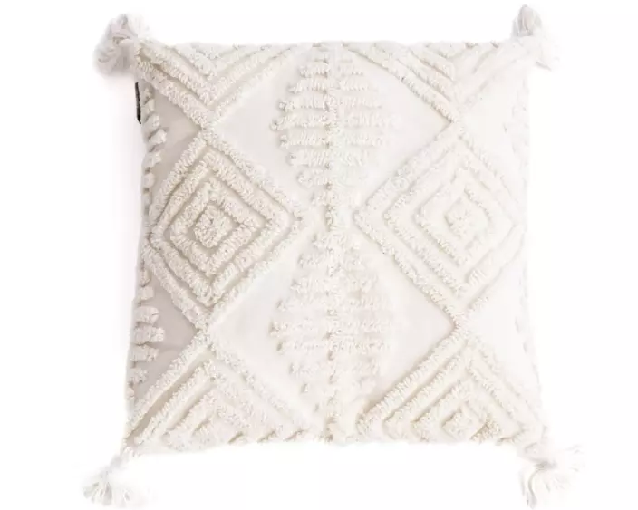 santabarbara THE LABEL Kissenbezug Boho, mit Zotteln 45 x 45 cm, Nature