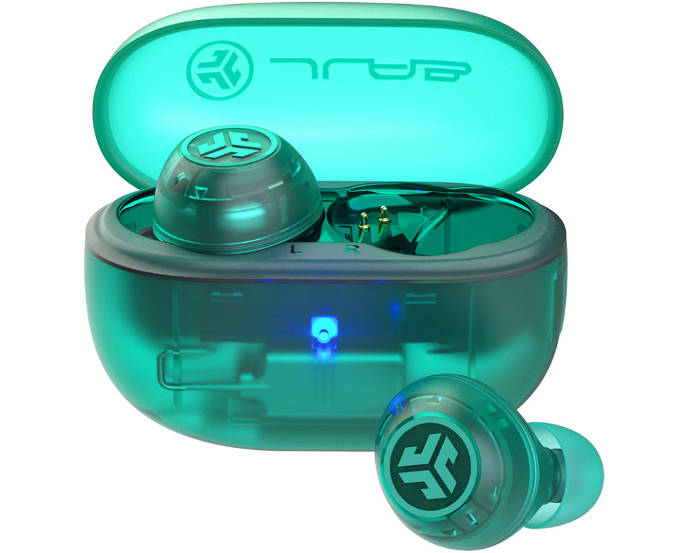 JLAB Go Pop ANC Earbuds IEUEBGOANCRTRATEL124 True Wirel.Transparent Teal