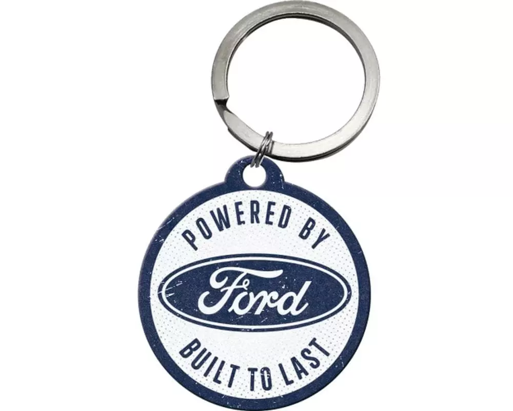 Nostalgic Art Schlüsselanhänger Ford Ø 4 cm, Blau/Weiss