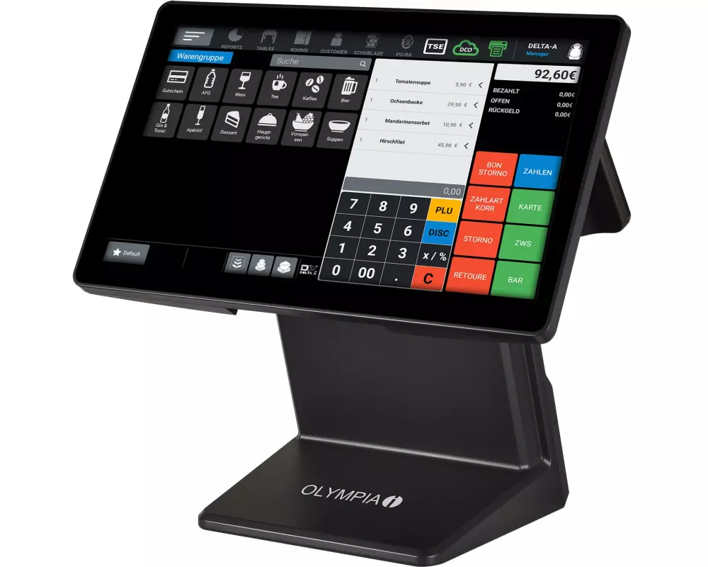 Olympia Registrierkasse T400 Schwarz