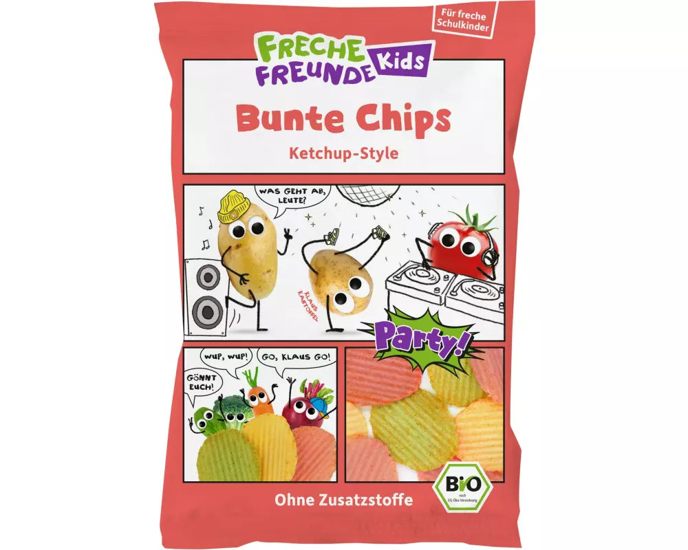 Freche Freunde Knabberspass Bio Bunte Chips Ketchup Ketchup Style 50 g
