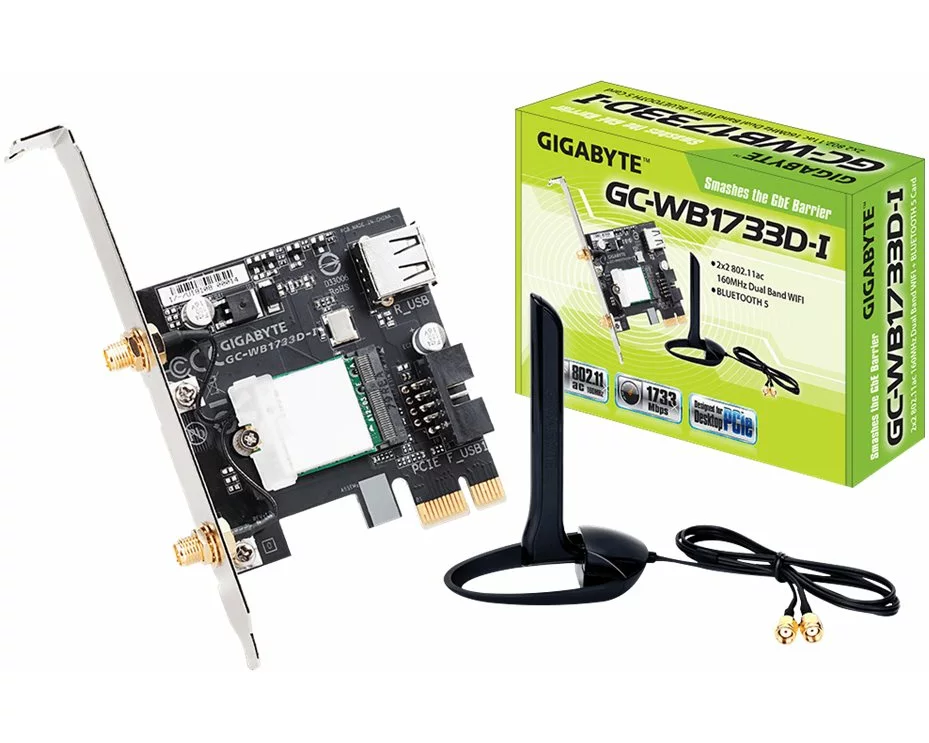 Gigabyte WiFi and Bluetooth card Intel Wireless-AC 9260 included