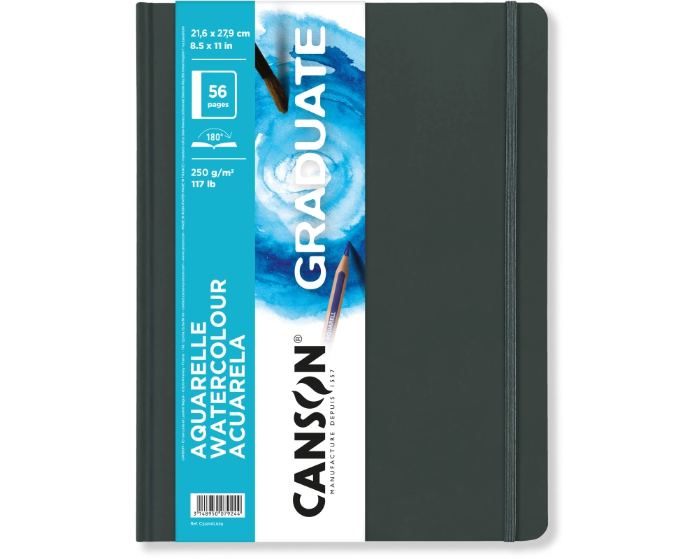 CANSON Aquarellbuch Graduate A4 31200L029 blanko, 250g 28 Blatt
