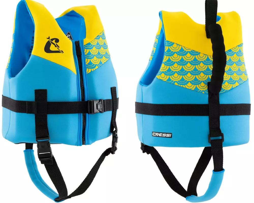 CRESSI Schwimmweste Froggy, azurblau/gelb, 3-6 Jahre