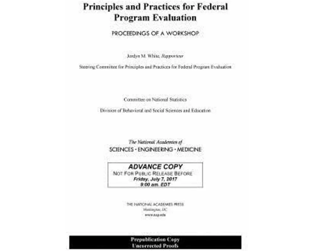Principles and Practices for Federal Program Evaluation