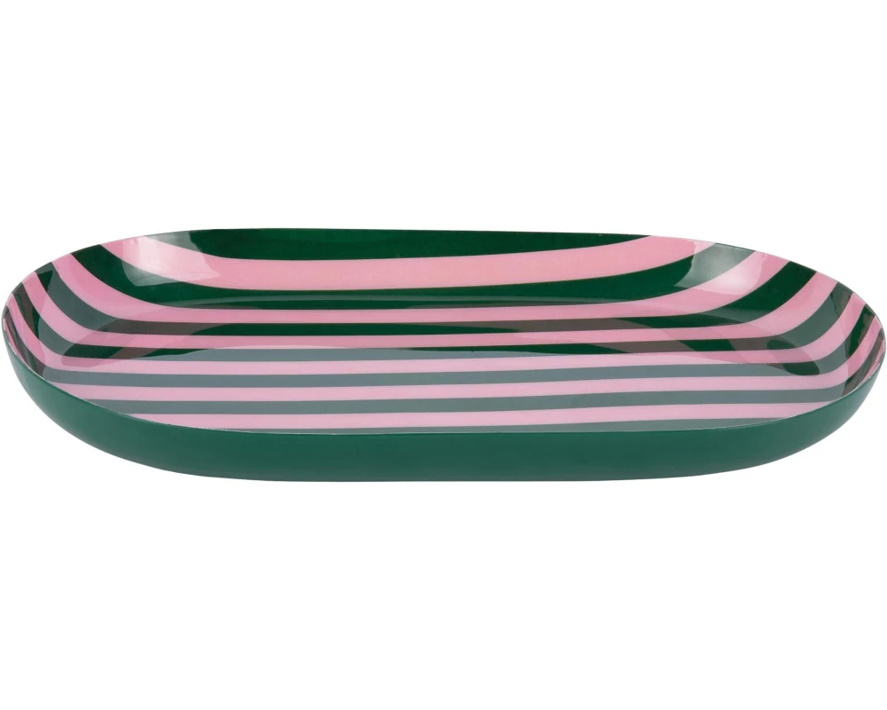 present time Servierplatte Animado Oval Small, Retro green / Soft pink