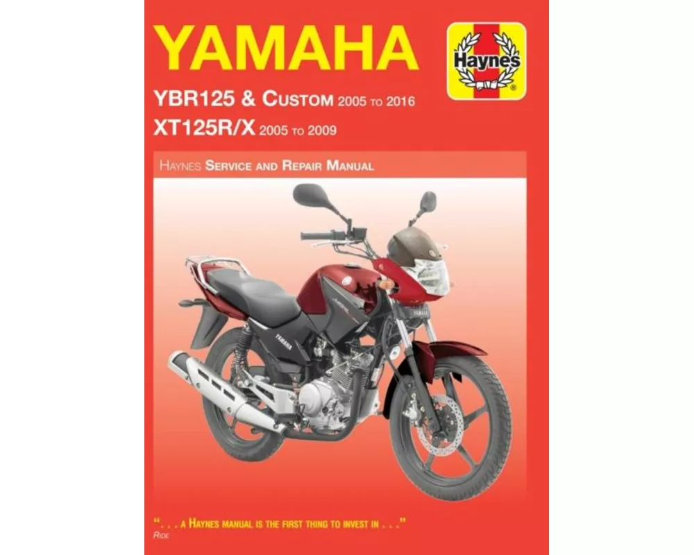 Yamaha YBR125 (05 - 16) & XT125R/X (05 - 09) Haynes Repair Manual