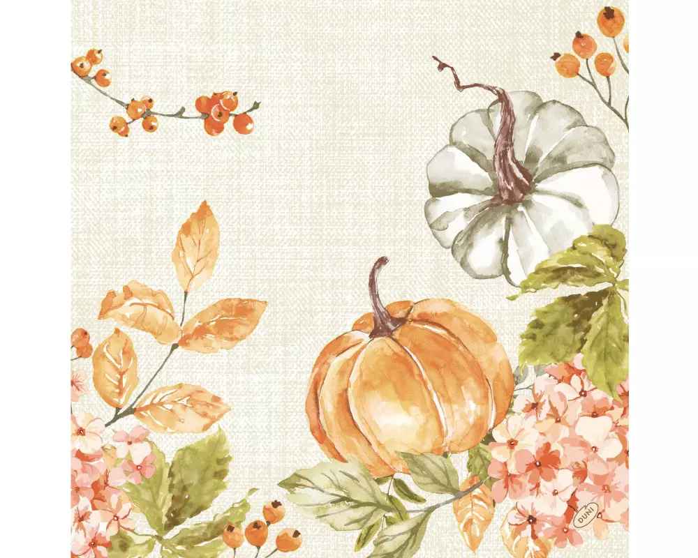 Duni Papierservietten Spicy Pumpkin 40 cm x 40 cm, 60 Stück