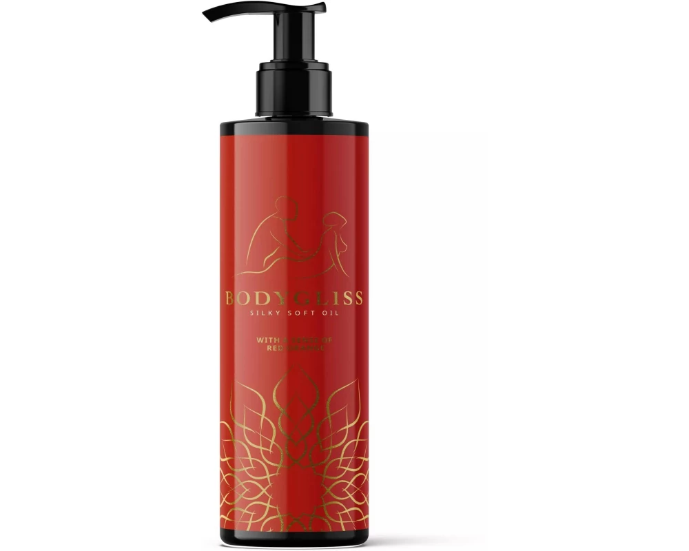 Bodygliss Massageöl und Gleitmittel Blutorange, 150 ml