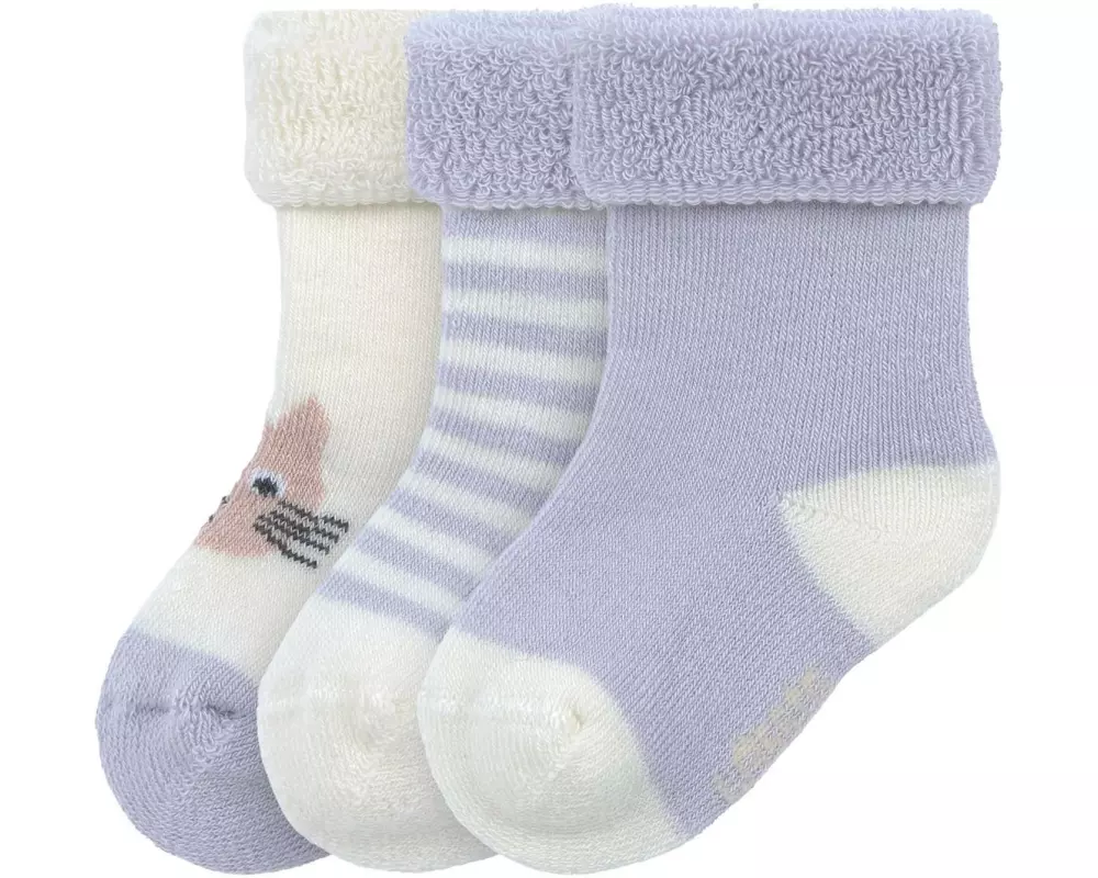 Lässig Erstlings-Terry Socken 3er Set Katze Gr. 12 - 14