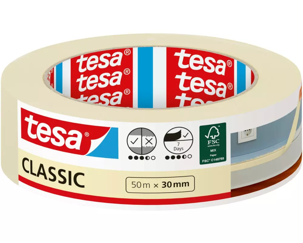 tesa Malerband CLASSIC 50 m x 30 mm