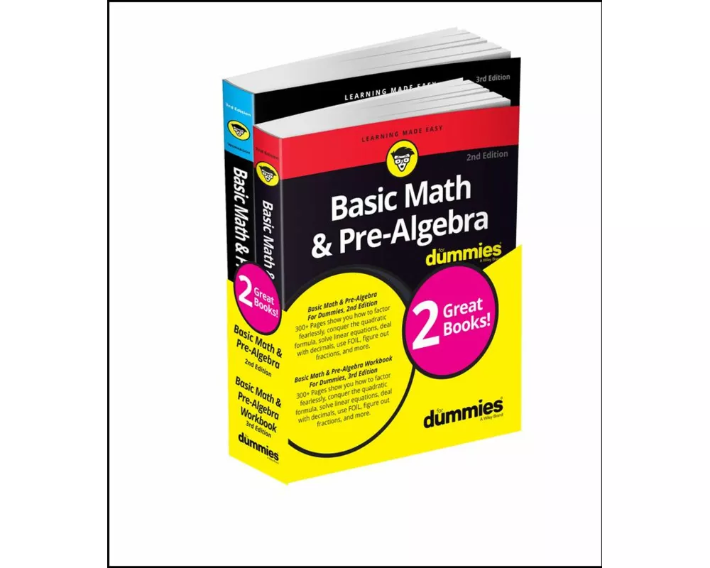 Basic Math & Pre-Algebra For Dummies Book + Workbook Bundle