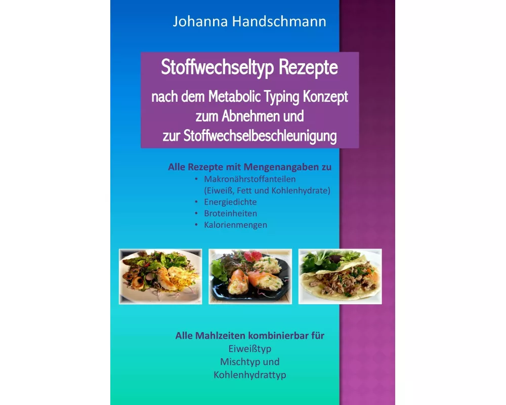 Stoffwechseltyp Rezepte nach dem Metabolic Typing Konzept zum Abnehmen und zur Stoffwechselbeschleunigung