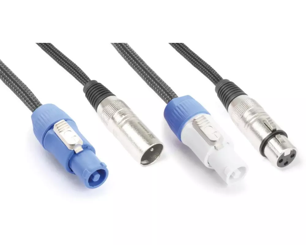 PD Connex CX05-10 Powercon - XLR 3 Pole, male 10 m
