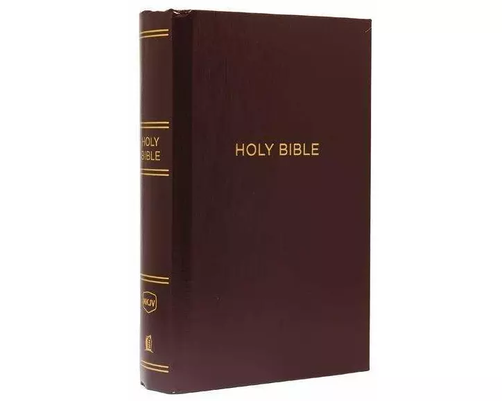 NKJV, Pew Bible, Large Print, Hardcover, Burgundy, Red Letter, Comfort Print