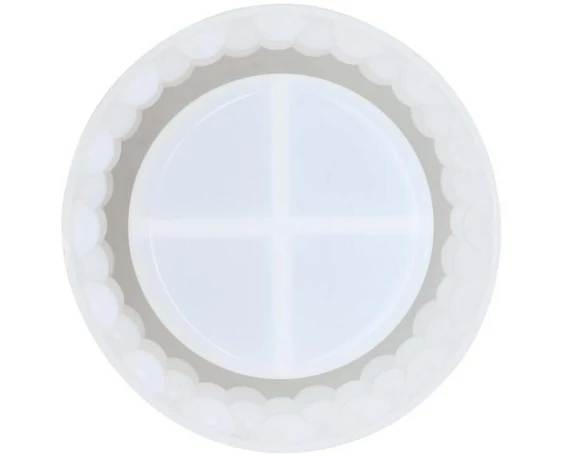 Glorex Giessform Silikon-Form Lebensmittelecht Teelichtform rund