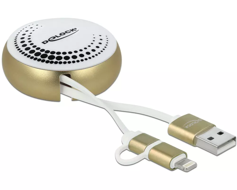 Delock USB 2.0-Kabel USB-A - Lightning/Micro-USB B 0.92 m