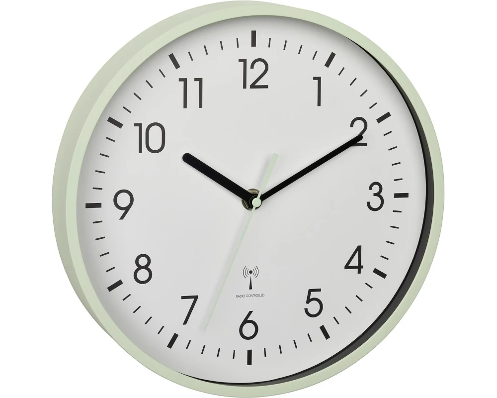 TFA Dostmann Funk-Wanduhr Mint