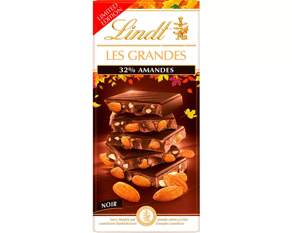 Lindt Tafelschokolade Les Grandes Assortiert Fan Box 5 x 150 g