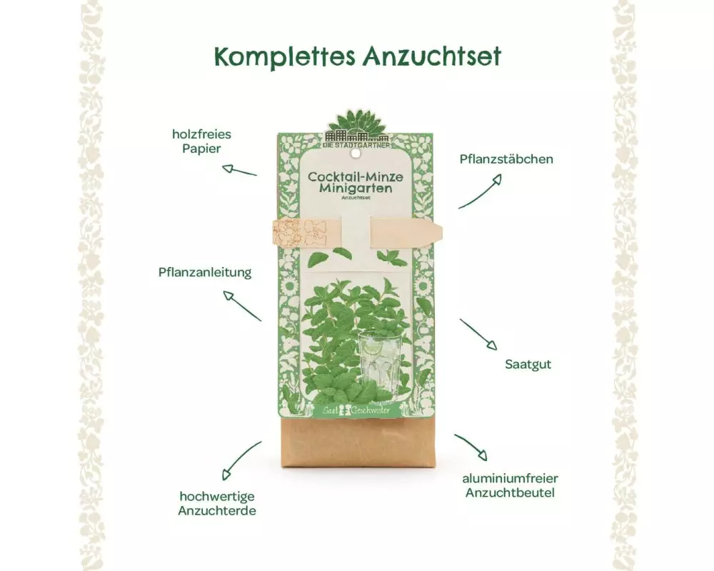 Die Stadtgärtner Anzuchtset Cocktail Minze