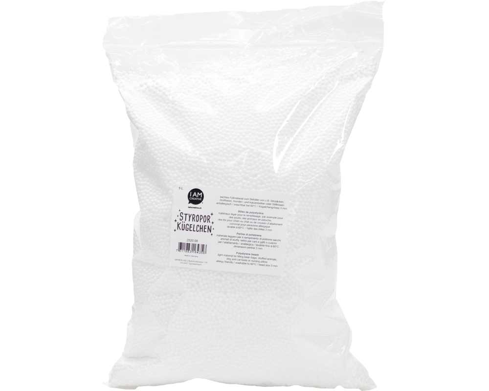 I AM CREATIVE Styroporkügelchen 5lt 2520.09 weiss, 3mm