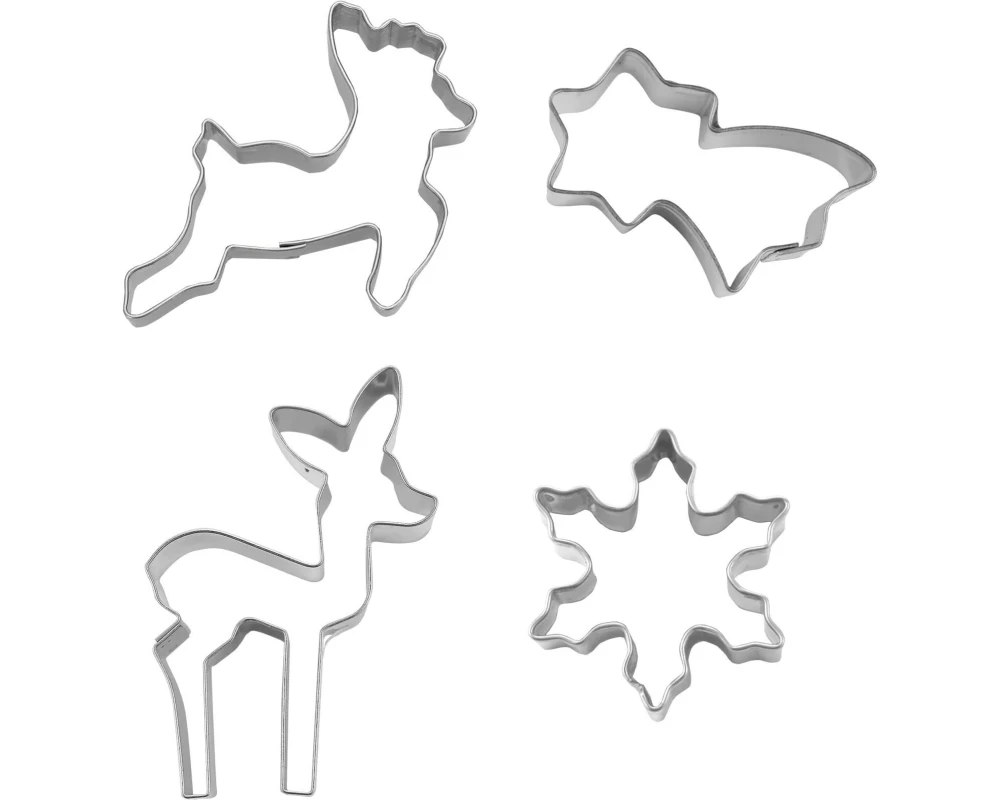 Städter Guetzli-Ausstecher Little Christmas 4-teilig, 4-6 cm