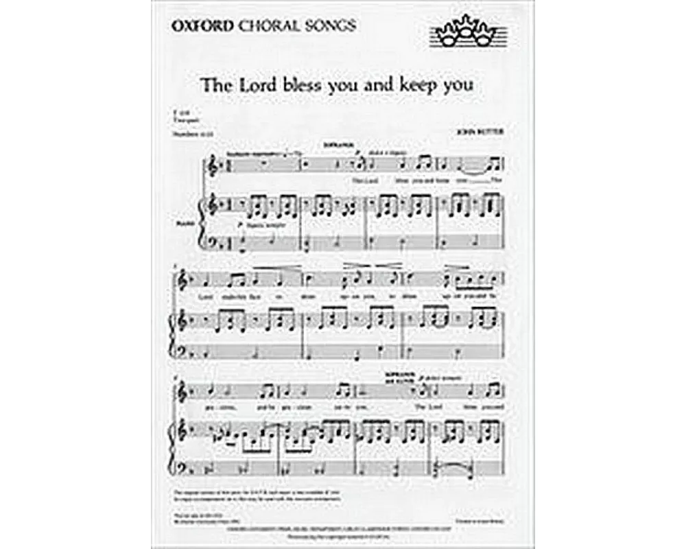 The Lord bless you and keep you