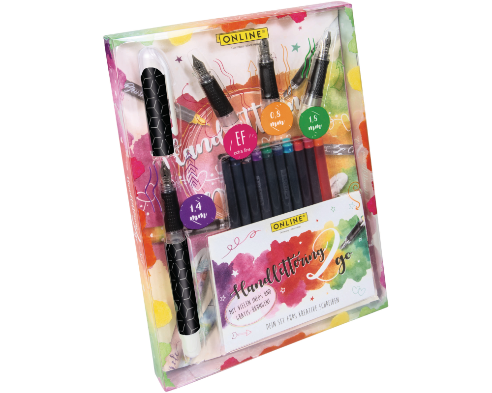 ONLINE Handlettering Set 1.4mm 12484 Black Style blau