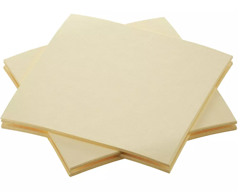 Duni Cocktailservietten 20 cm x 20 cm, 180 Stück, Cream