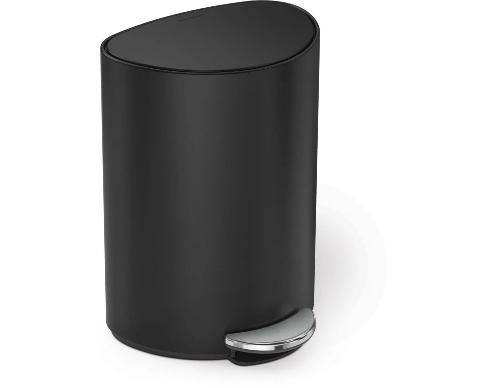 Simplehuman Abfalleimer 6 l, Schwarz matt
