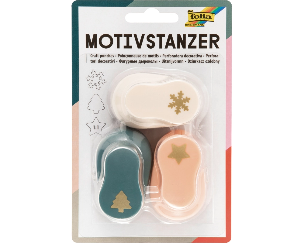 FOLIA Motivstanzer Set 7009 Weihnachten 3 Stück