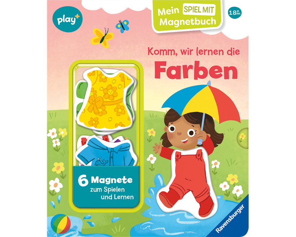 Play+ Mein Spiel mit-Magnetbuch Komm, wir lernen die Farben - ab 18 Monate