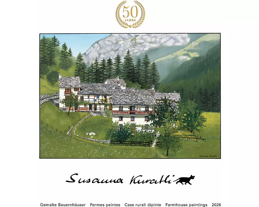 Susanna Kuratli - 2026 - Gemalte Bauernhäuser - Kunstkalender