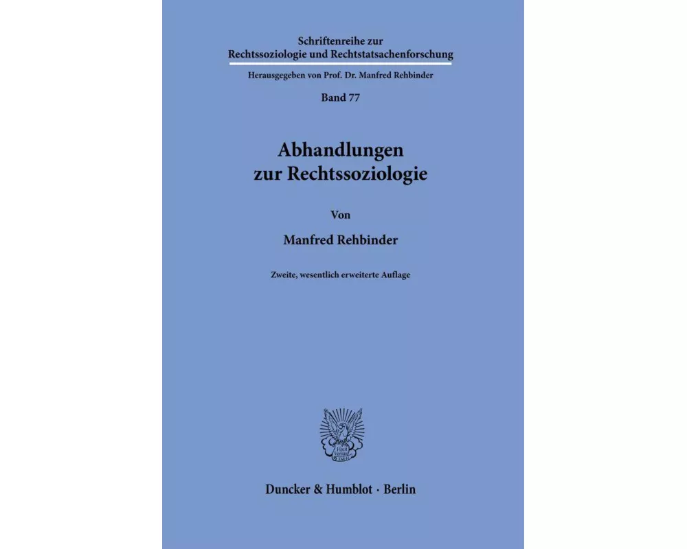 Abhandlungen zur Rechtssoziologie