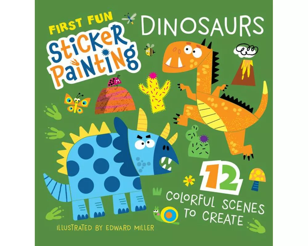 First Fun Sticker Painting: Dinosaurs