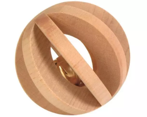 Trixie Lamellenball Ø 6 cm Holz mit Schelle