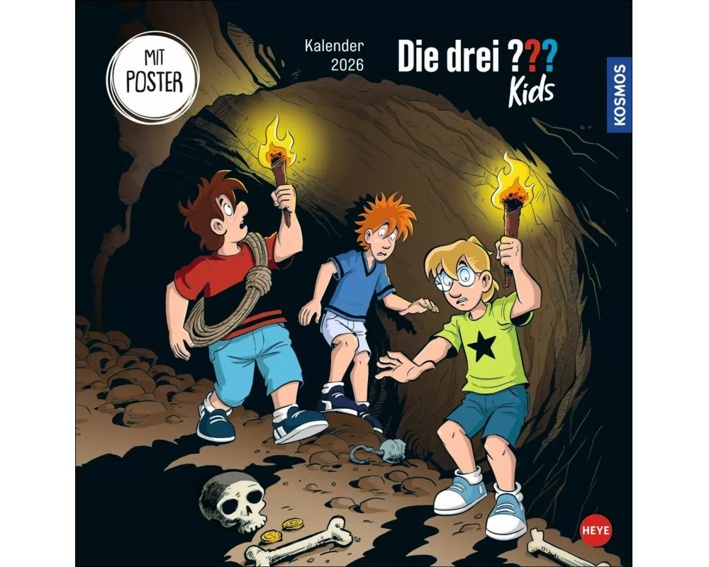 Die drei ??? Kids Broschurkalender 2026