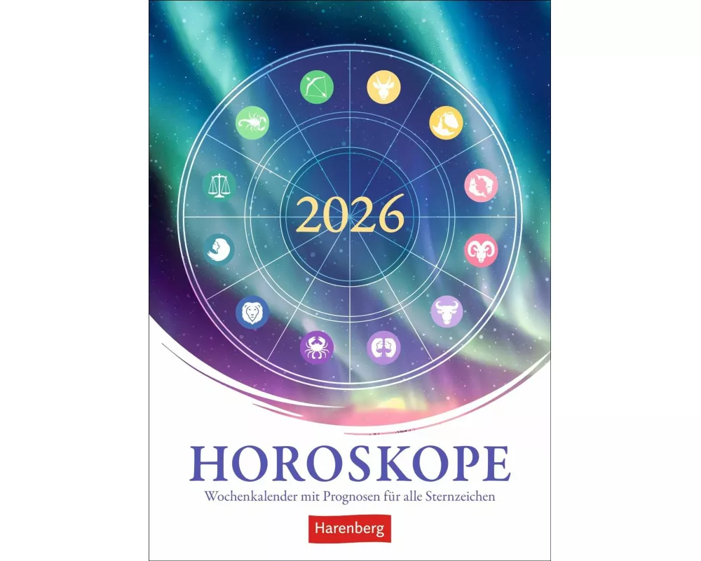 Horoskope Wochenkalender 2026 - Wochenkalender mit Prognosen für alle Sternzeichen