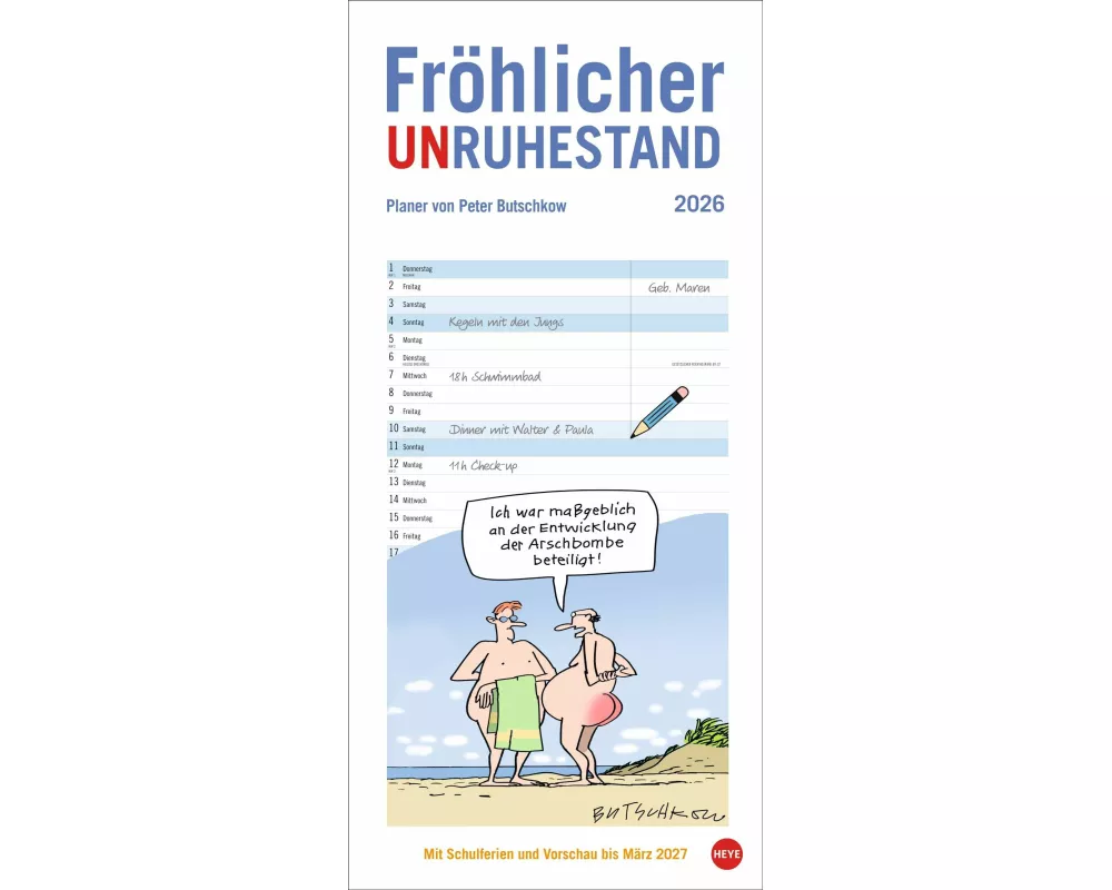 Peter Butschkow: Fröhlicher Unruhestand Planer 2026