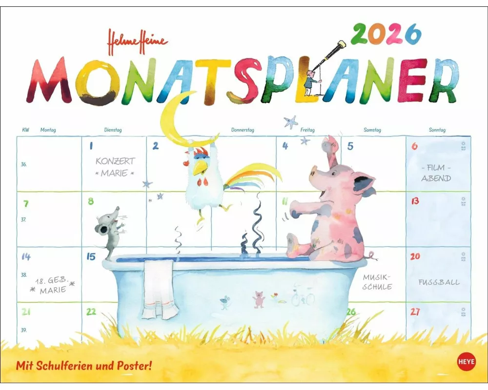 Helme Heine: Monatsplaner 2026
