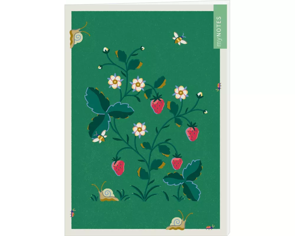 myNOTES Papeterie: Notizheft Cottage Style: Erdbeeren