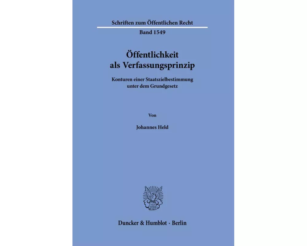 Öffentlichkeit als Verfassungsprinzip
